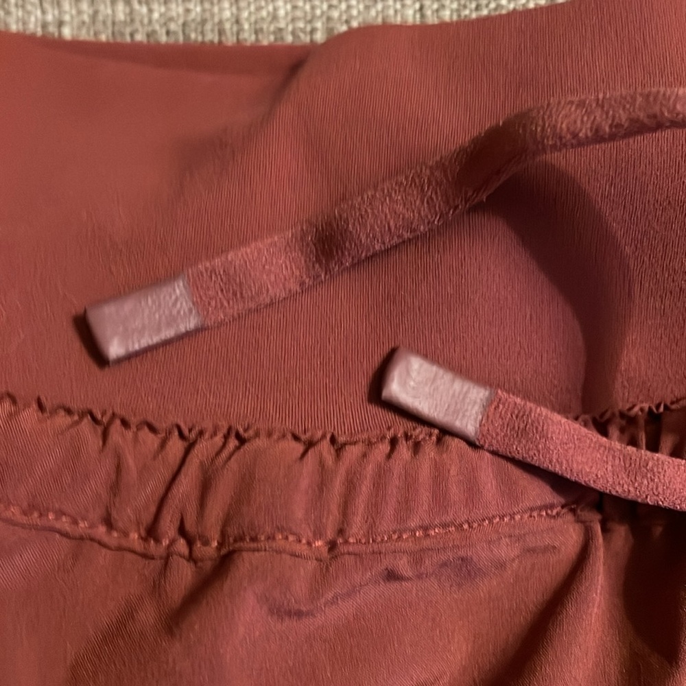Athleta Rust Red Ruched Track Joggers - Picture 10 of 15